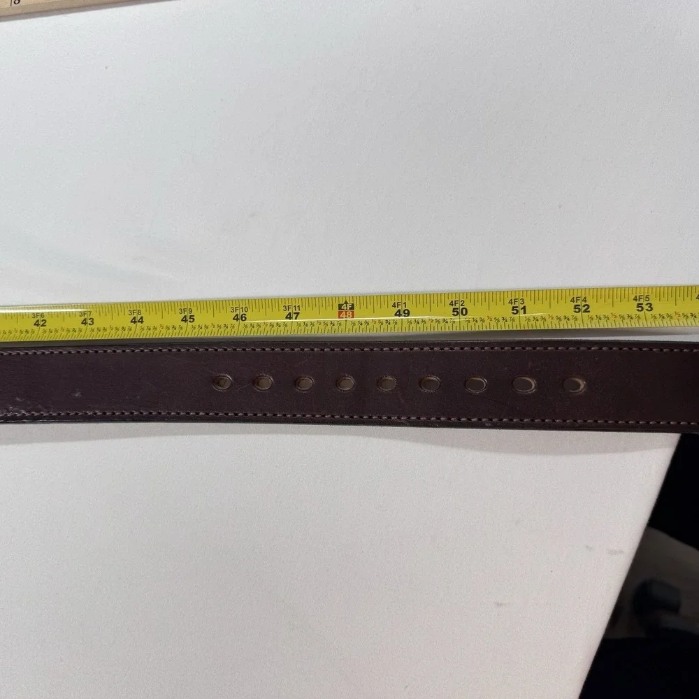 Daltech Force Thick Brown Full Grain Leather Gun Belt Sz 48 Handcrafted 46-52